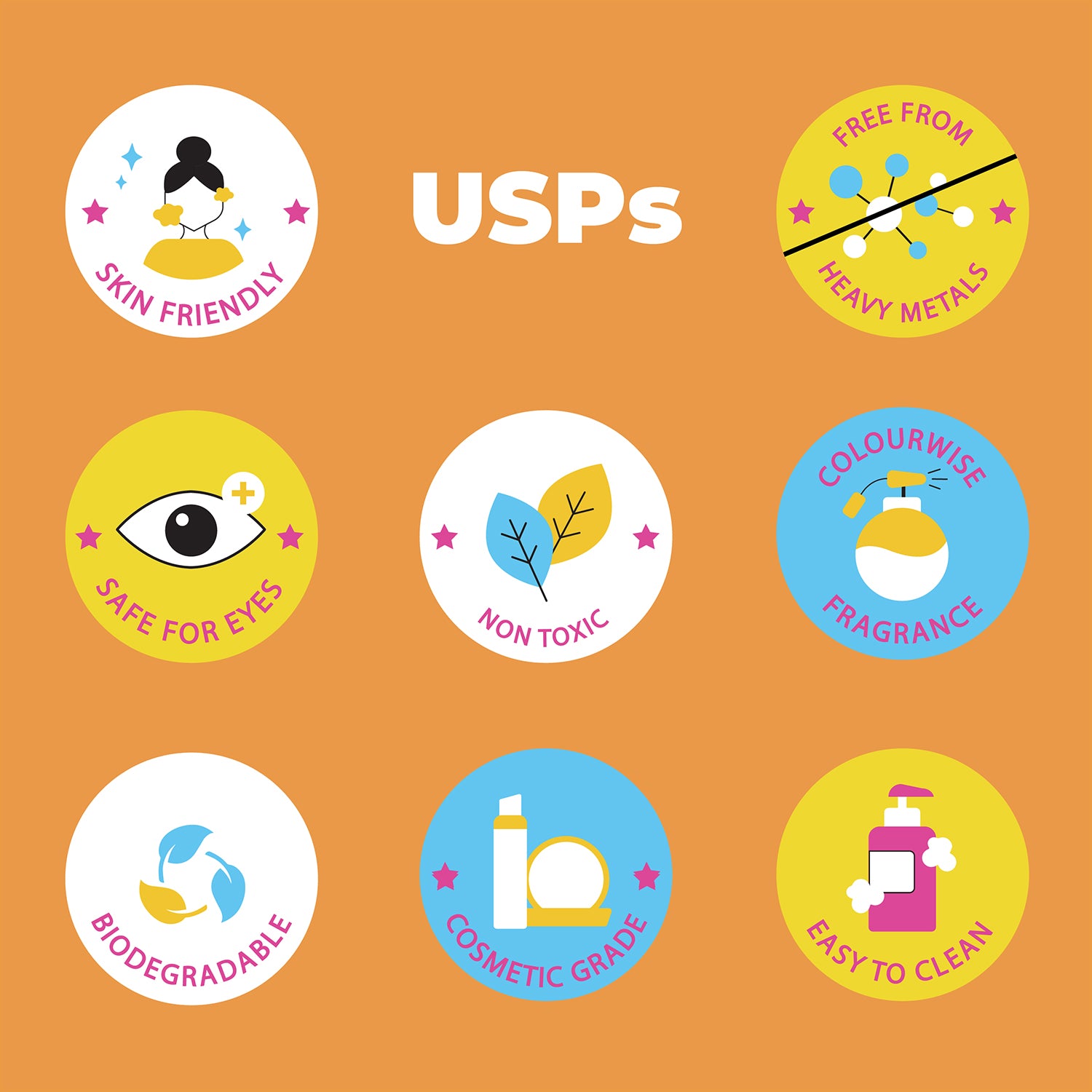 40gm Pouch Trendo x 10 ( 5 colours x 2) + Sparkle