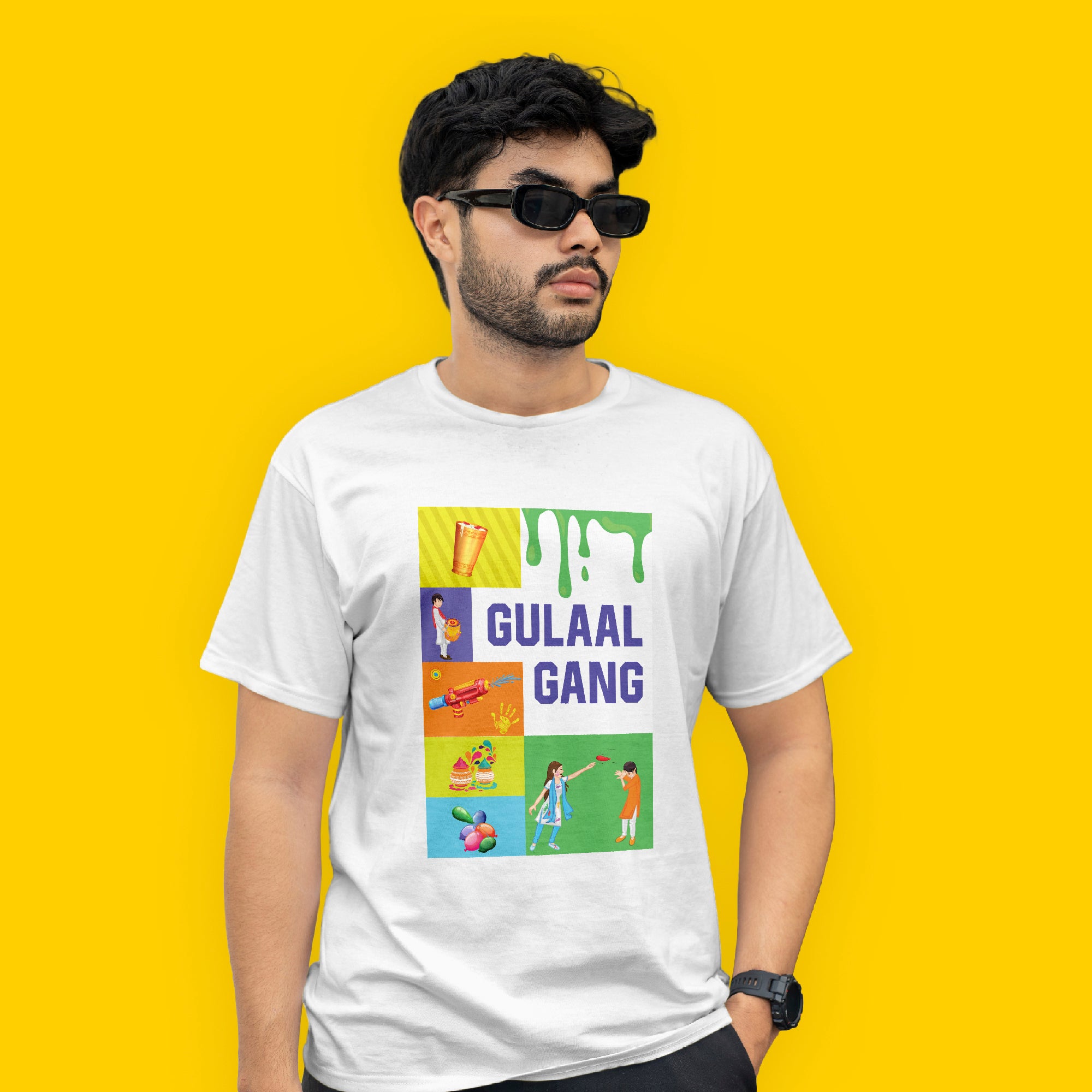 JHILMIL BOLLYWOOD STYLE HOLI T-SHIRT - PACK OF 3
