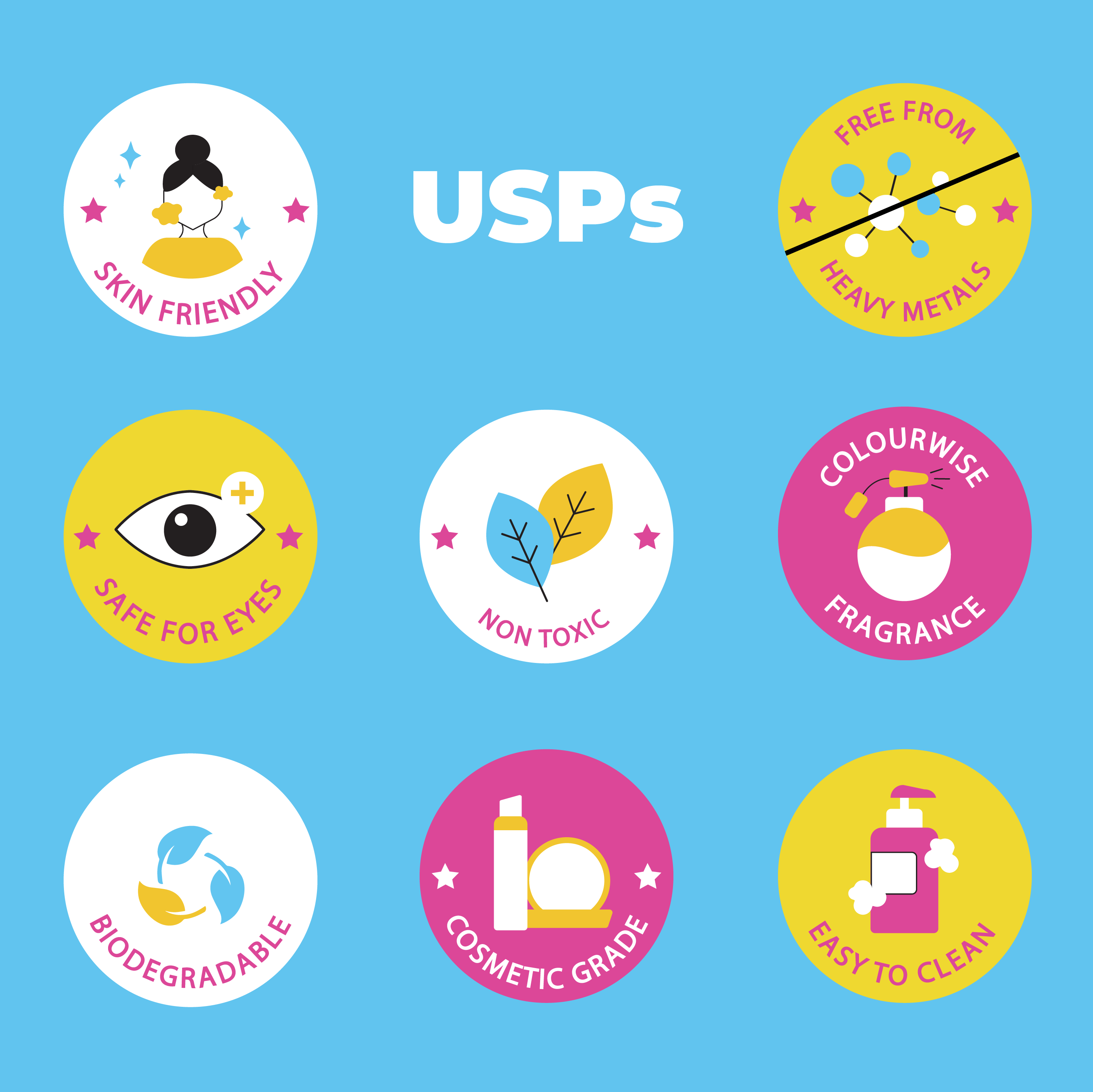 Royal Candy pouches 80 gms Pack of 5 + 2 Neon Paint <100GM Each>