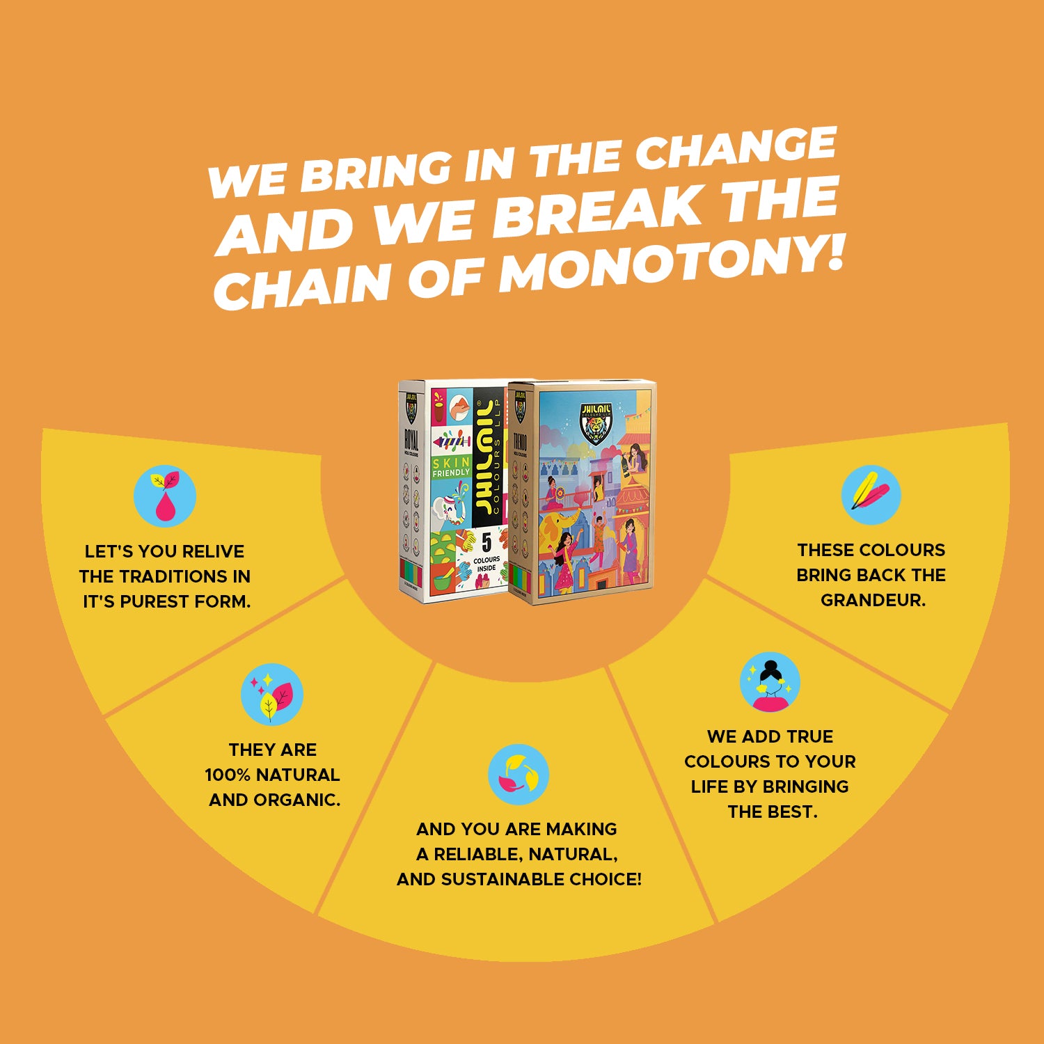 ROYAL MULTICOLOURS (250 GM) + TRENDO MULTICOLOURS (250 GM)