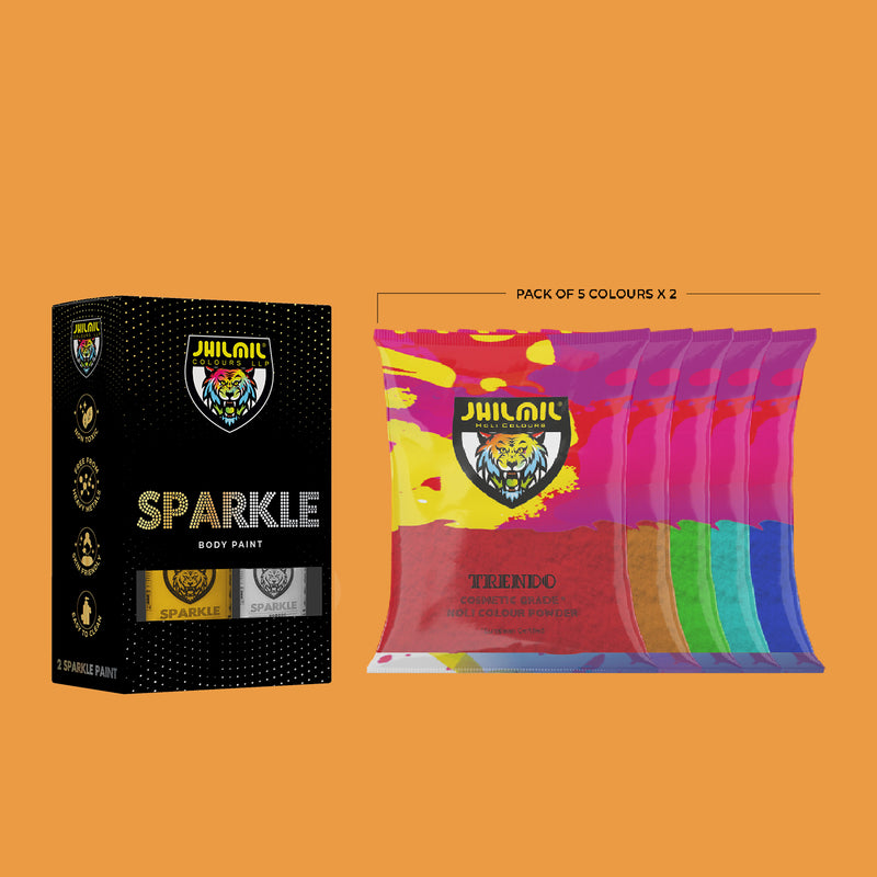 40gm Pouch Trendo x 10 ( 5 colours x 2) + Sparkle