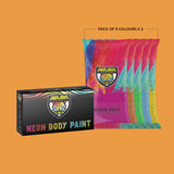 ROYAL CANDY POUCHES PACK OF 10 (40 GM EACH) + NEON BODY PAINT (5 X 50 ML)